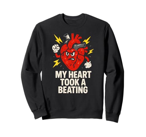 Heart Attack My Heart Took A Beating Cool Herren Chirurgie Recov Sweatshirt von Patient Recover Doctor Nurse Hospital Surgery Gear