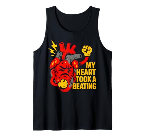 Heart Attack My Heart Took A Beating Cool Herren Chirurgie Recov Tank Top von Patient Recover Doctor Nurse Hospital Surgery Gear