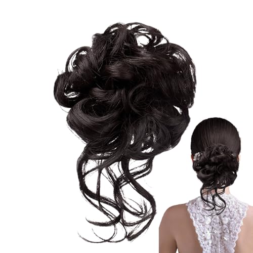 Patifirst Lockiges Dutt Haarstück - Klammer für Lockiges Welliges Haar | Hochsteckfrisur Extensions mit Volumen Stil Klammer Pferdeschwanz Halter für Damen von Patifirst