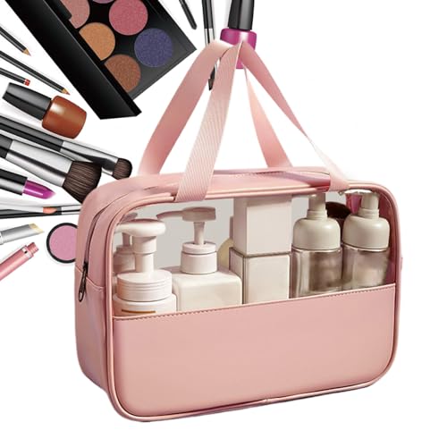Patifirst Makeup Bag - Kosmetiktasche Für Damen - Tragbare wasserdichte Reißverschluss Organizer Tasche Mit Klarsichtfenster Für Toilette Dusche Schmuck Badezimmer Reise von Patifirst