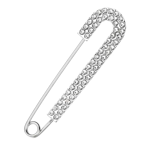 Patifirst Sicherheitsnadel Brosche - Blusennadeln | Anti-Rutsch Zirkonverschluss Strassstein Clip für Abendkleid Alltag Hochzeit Party Geburtstag von Patifirst