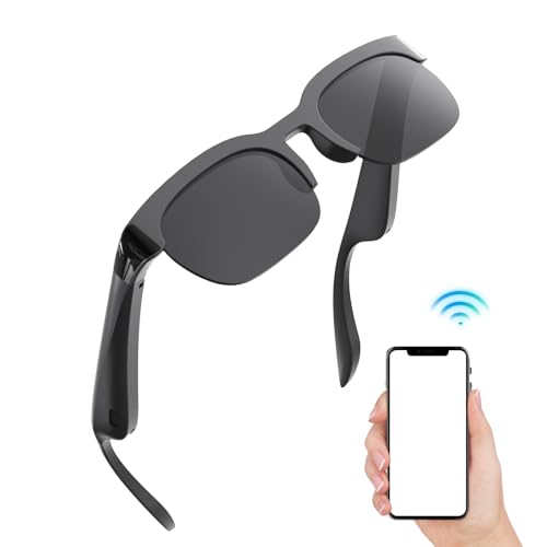 Patifirst Smarte Brille für Damen | Sprachsteuerung Smarte Sonnenbrille,Anrufe UV Schutz Offenes Musik Leichtes Gestell Für Innen Außen Arbeit Sport von Patifirst