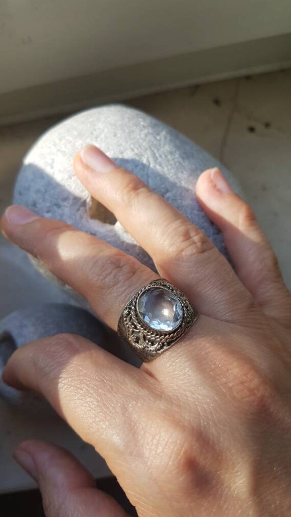 Boho Silberring 17mm von PatinaLivingDE