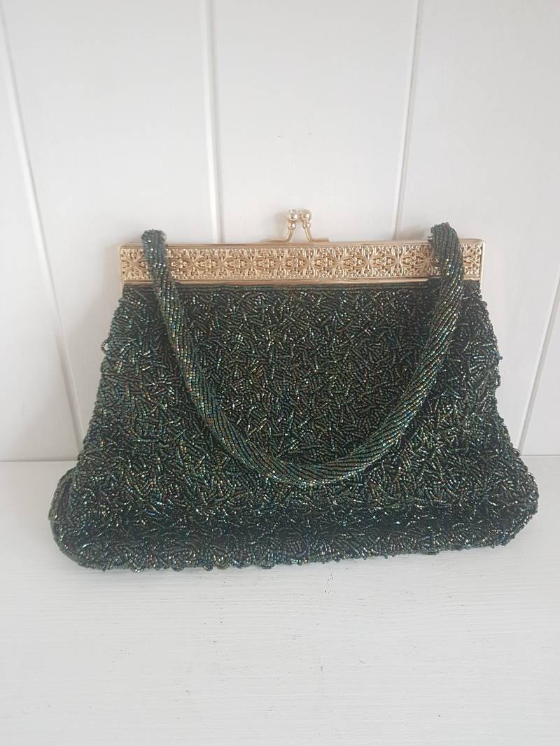 Perlenbestickte Vintage Abendtasche von PatinaLivingDE