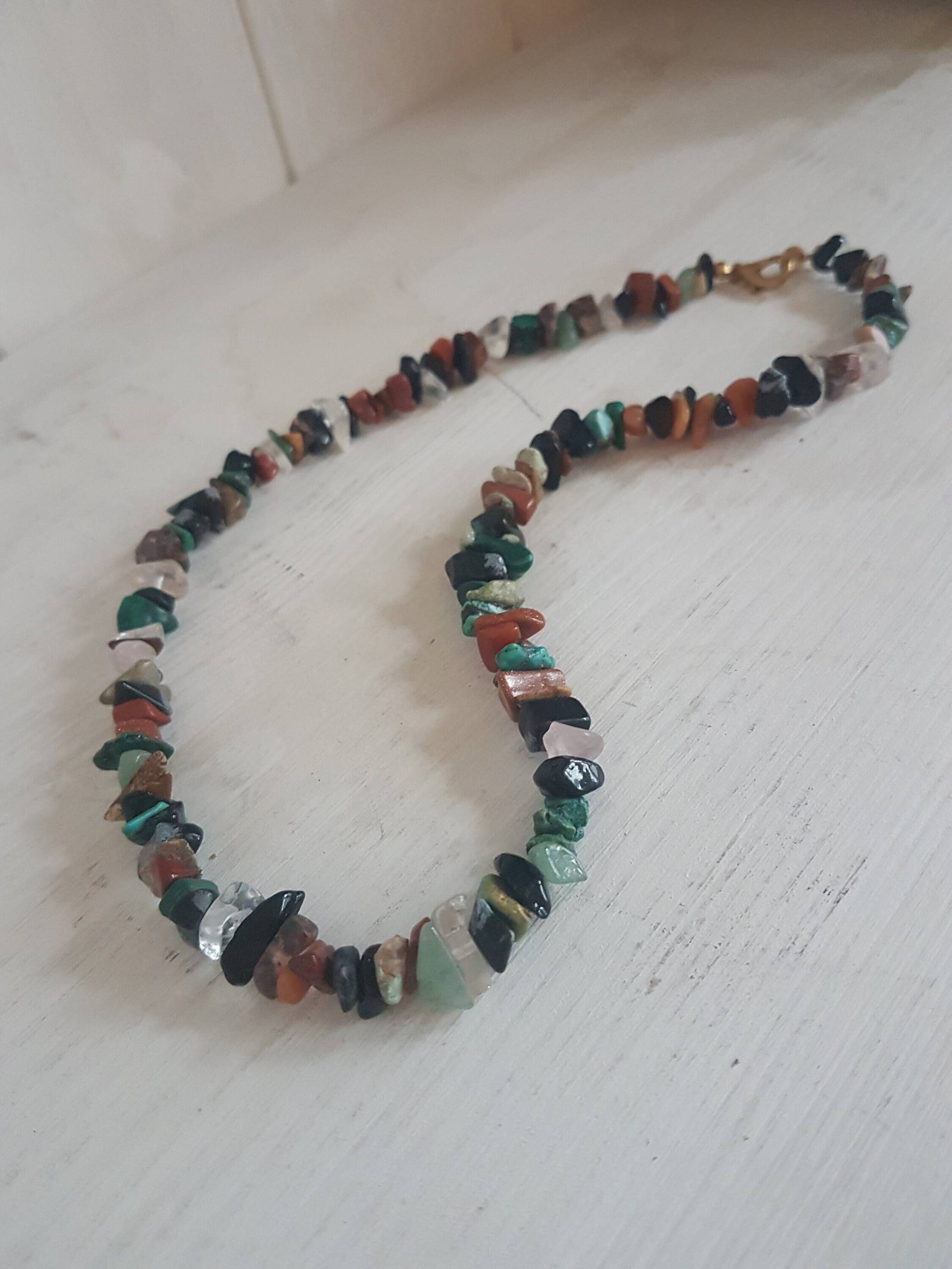 Vintage Multicolor Edelsteinkette von PatinaLivingDE