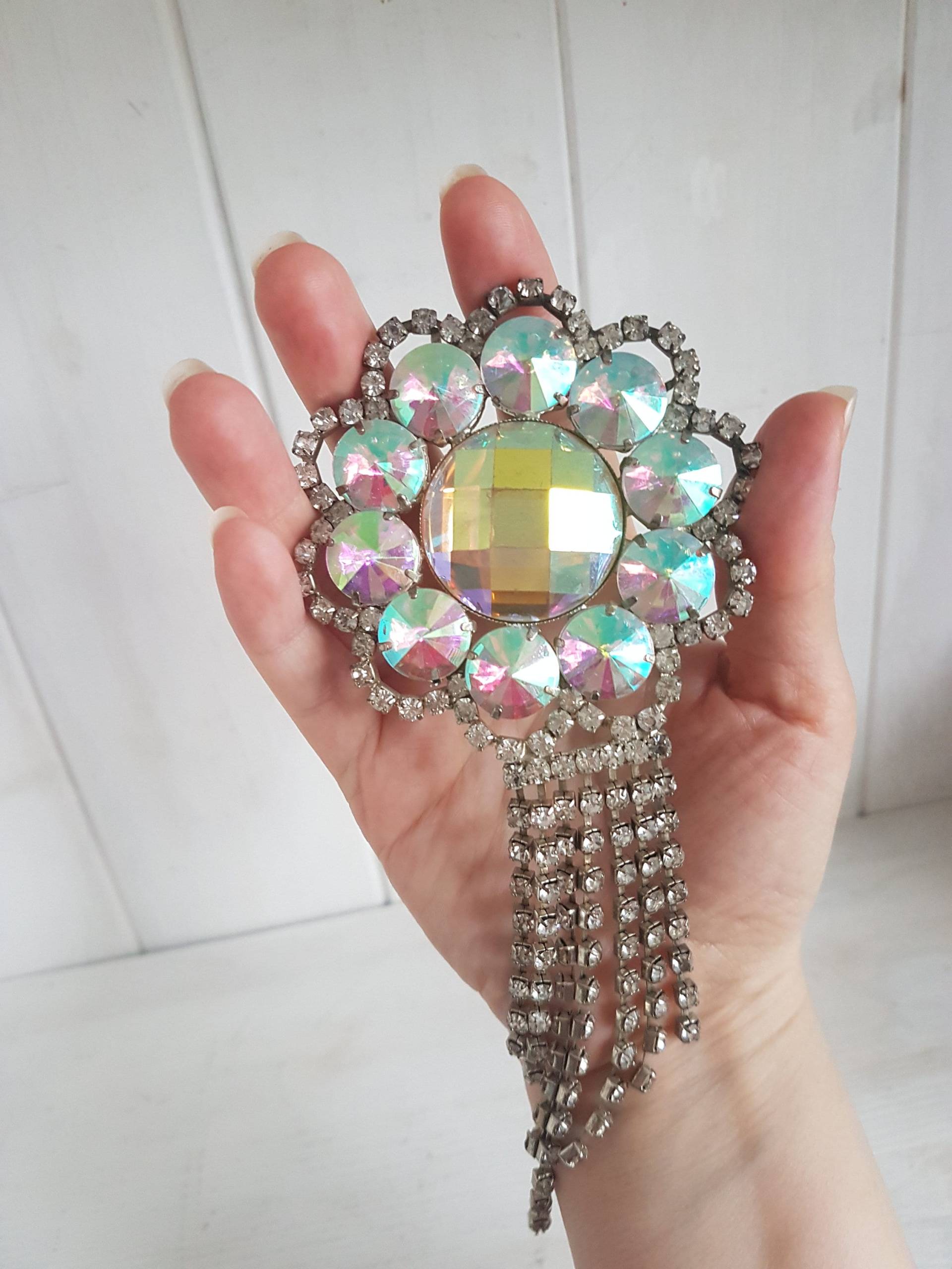 Vintage Statement Strass-Brosche von PatinaLivingDE