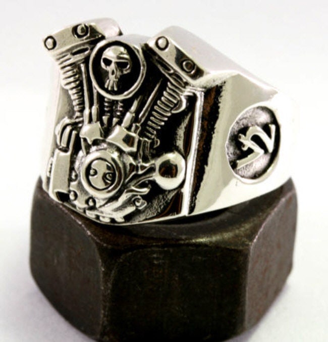 Biker Beware V2, Ring, 925 Sterling Silver Biker Beware V2, Ring, 925 Sterling Silver von Patmoo