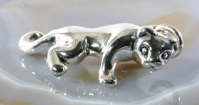 Cat, Pendant, 925 Sterling Silver, Electroforming von Patmoo