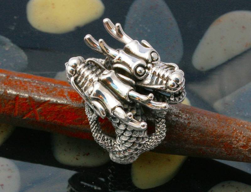 Dragonheads, Ring, Silver von Patmoo