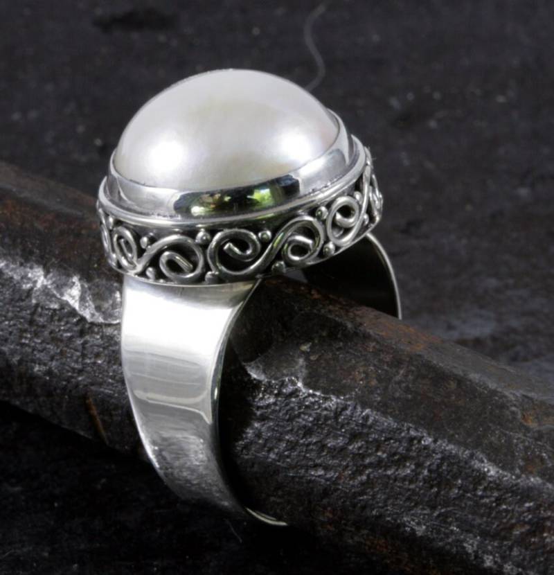 Freshwater Pearl & 925 Sterling Silver, Ring Freshwater Pearl & 925 Sterling Silver, Ring von Patmoo