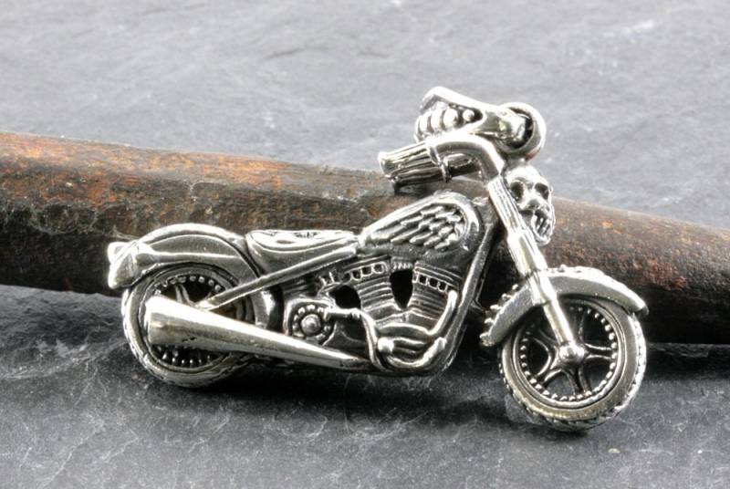 Motorcycle, Bike, Silver, Pendant von Patmoo