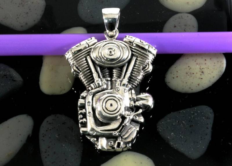 Motorcycle, Biker, V2, Pendant, 925 Sterling Silver von Patmoo