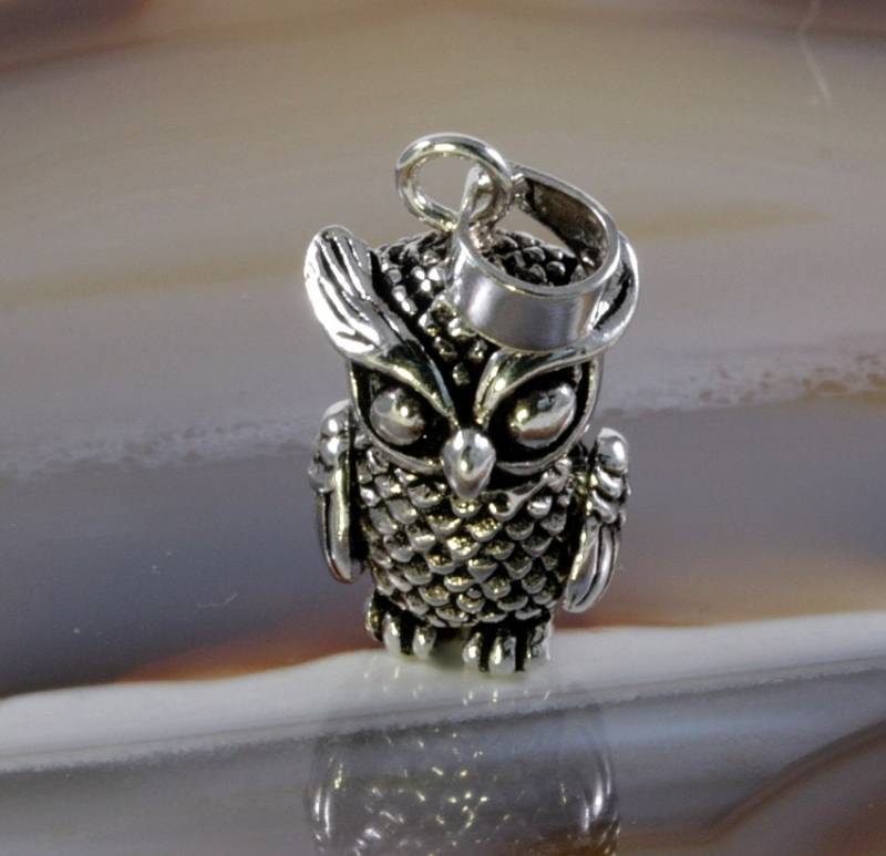 Owl Pendant in 925 Sterling Silver, Movable Owl Pendant in 925 Sterling Silver, Movable von Patmoo
