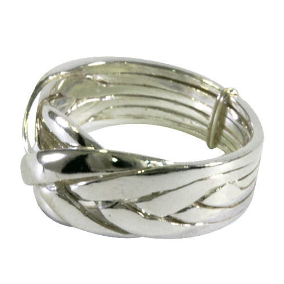 Puzzle Ring, 6 Line, 925 Sterling Silver Puzzle Ring, 6 Line, 925 Sterling Silver von Patmoo