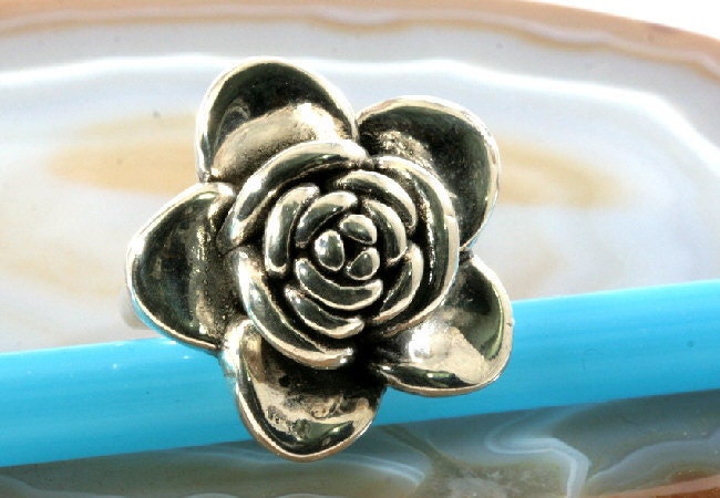 Ring, Flower, 925 Sterling Silver, Electroforming Ring, Flower, 925 Sterling Silver, Electroforming von Patmoo