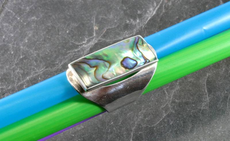 Ring, Silver & Abalone Shell Ring, Silver & Abalone Shell von Patmoo