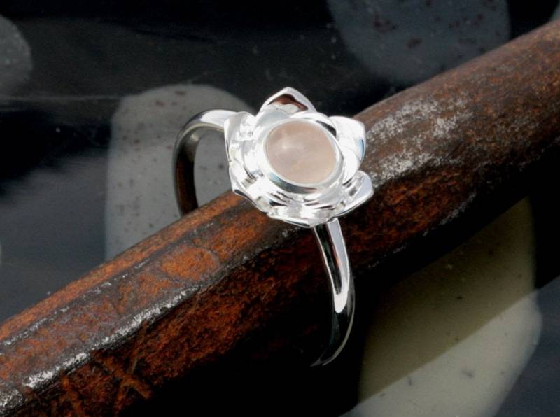 Rose Quartz & 925 Sterling Silver, Ring von Patmoo