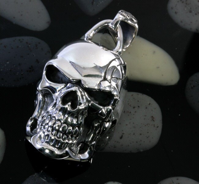 Skull Pendant 925 Sterling Silver - Anhänger Sterling Silber 4193 von Patmoo