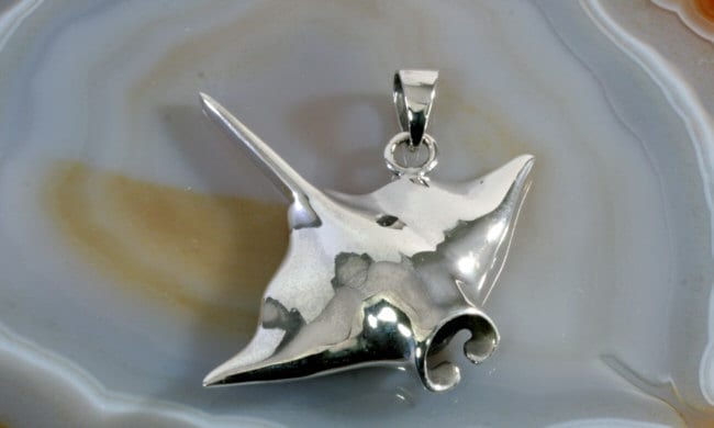 Stingray, Pendant, 925 Sterling Silver von Patmoo