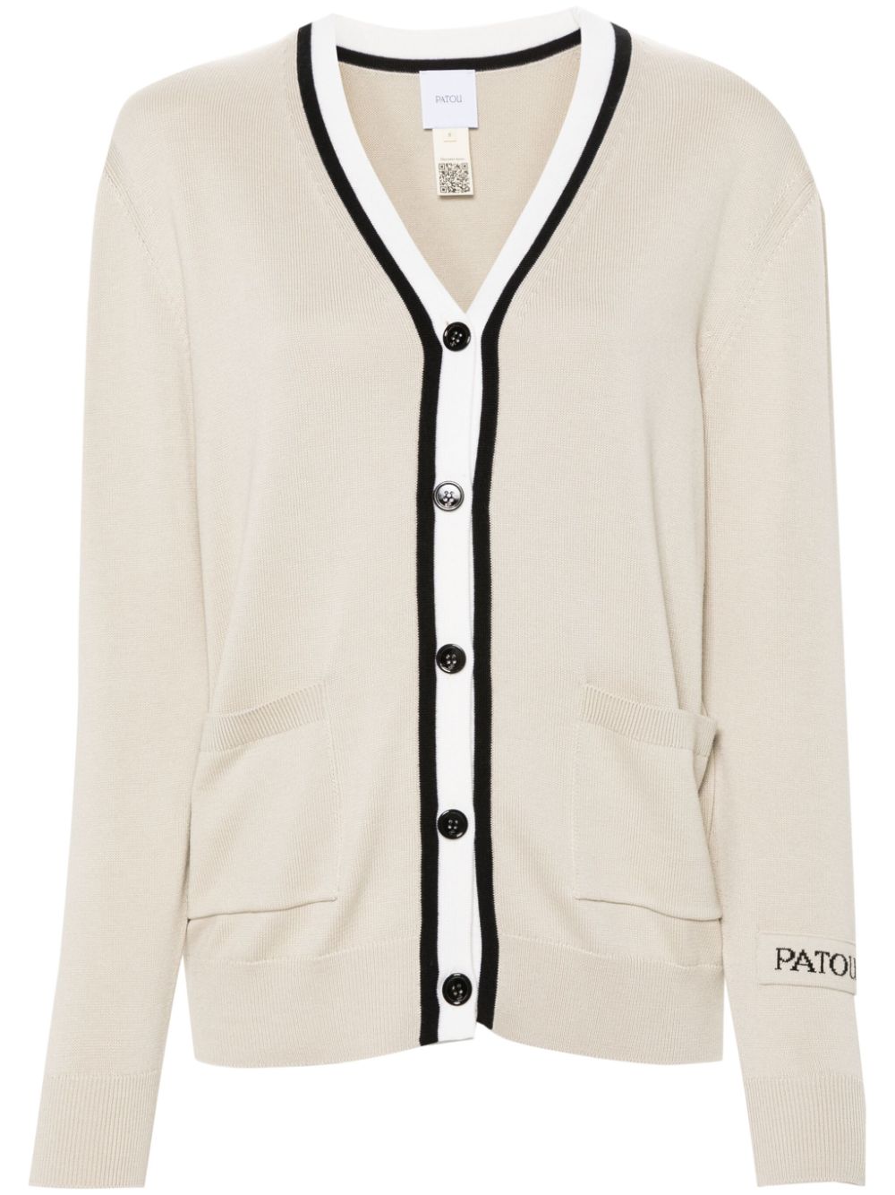 Patou Cardigan mit Kontrastdetails - Nude von Patou