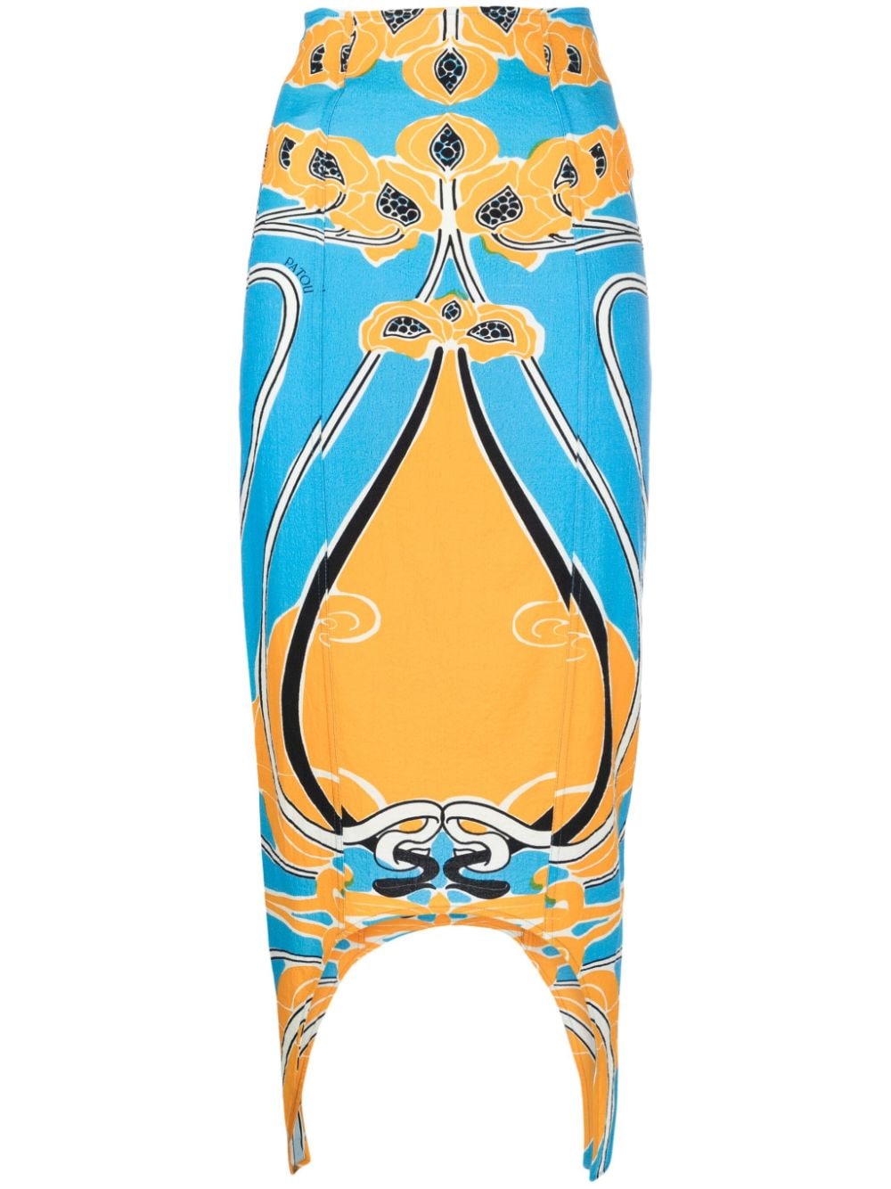 Patou Rock mit Curve Tapisserie-Print - Blau von Patou