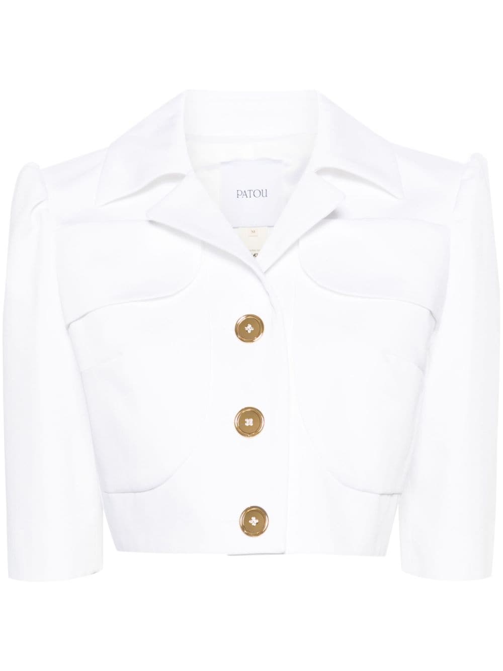 Patou Einreihiger Cropped-Blazer - Weiß von Patou