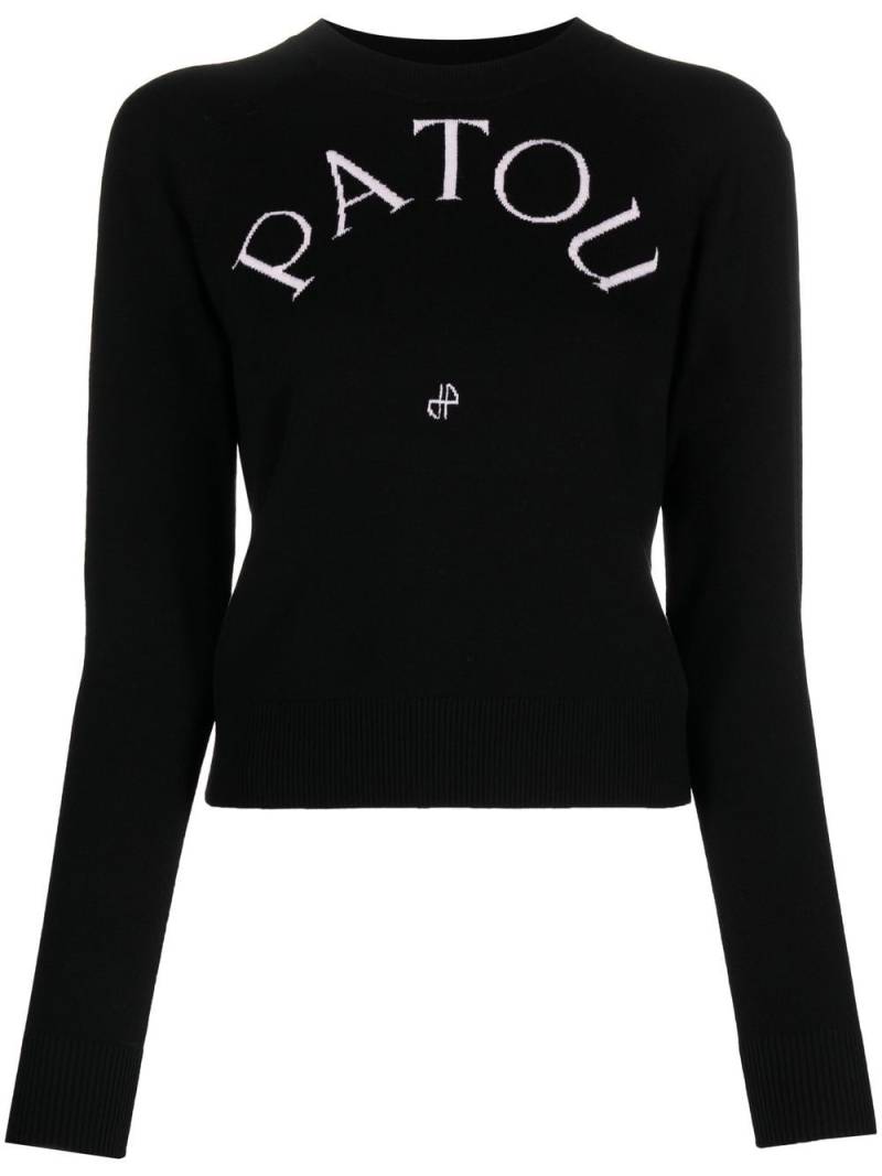 Patou Intarsien-Pullover mit Logo - Schwarz von Patou