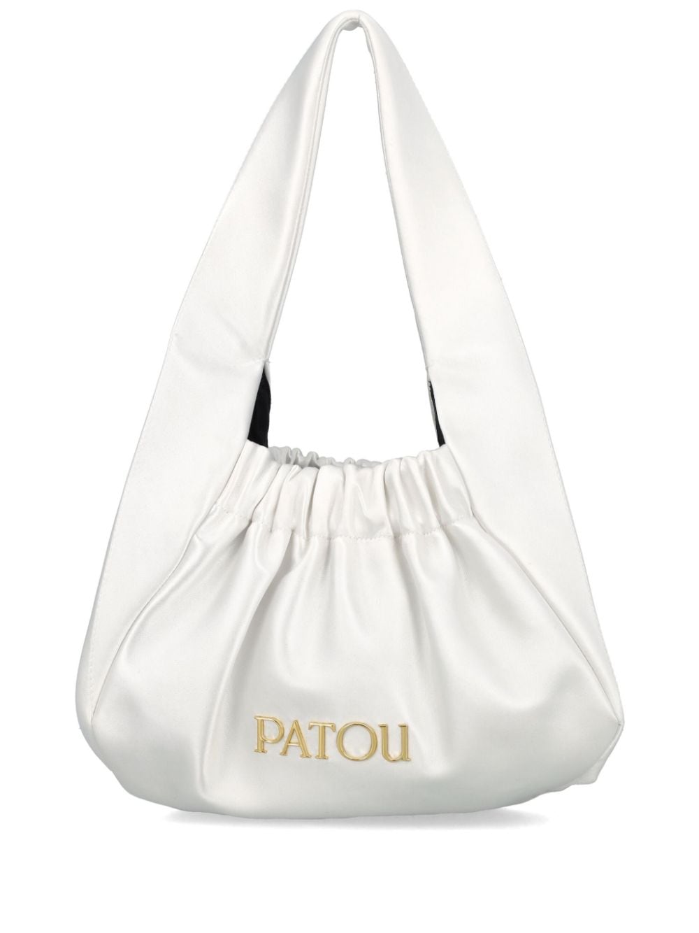 Patou Le Biscuit Schultertasche aus Satin - Weiß von Patou