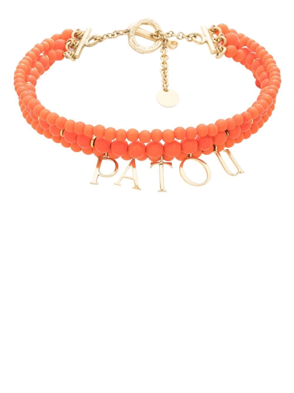 Patou Halskette mit Logo-Anhänger - Orange von Patou