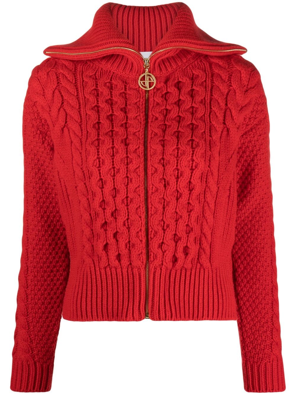 Patou Cardigan mit Zopfmuster - Rot von Patou