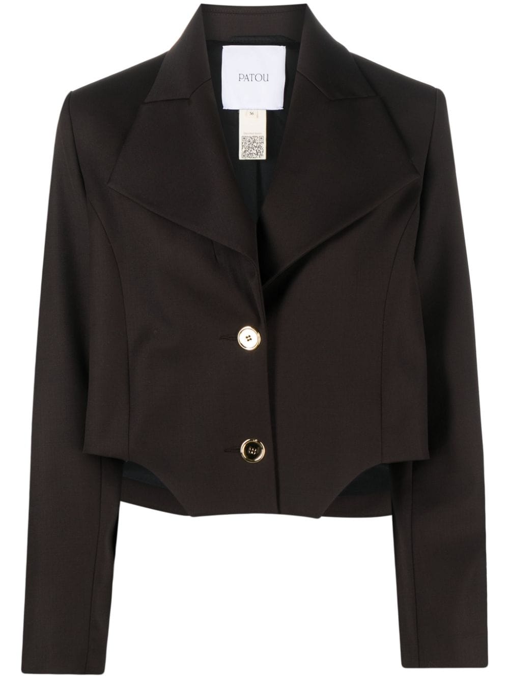 Patou Cropped-Blazer mit Cut-Outs - Braun von Patou