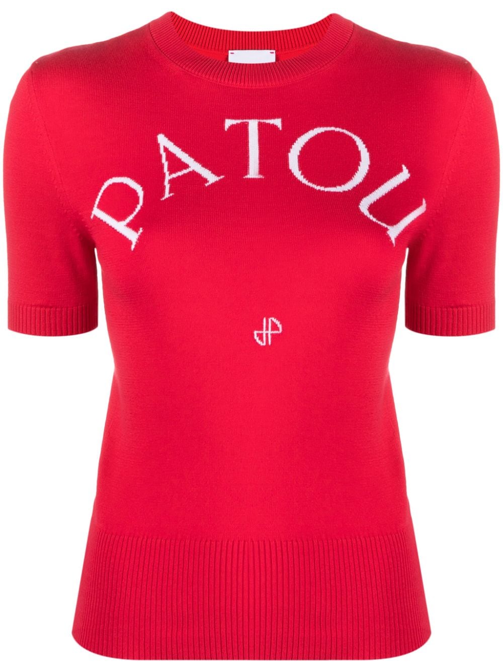 Patou Top mit Intarsienmuster - Rot von Patou