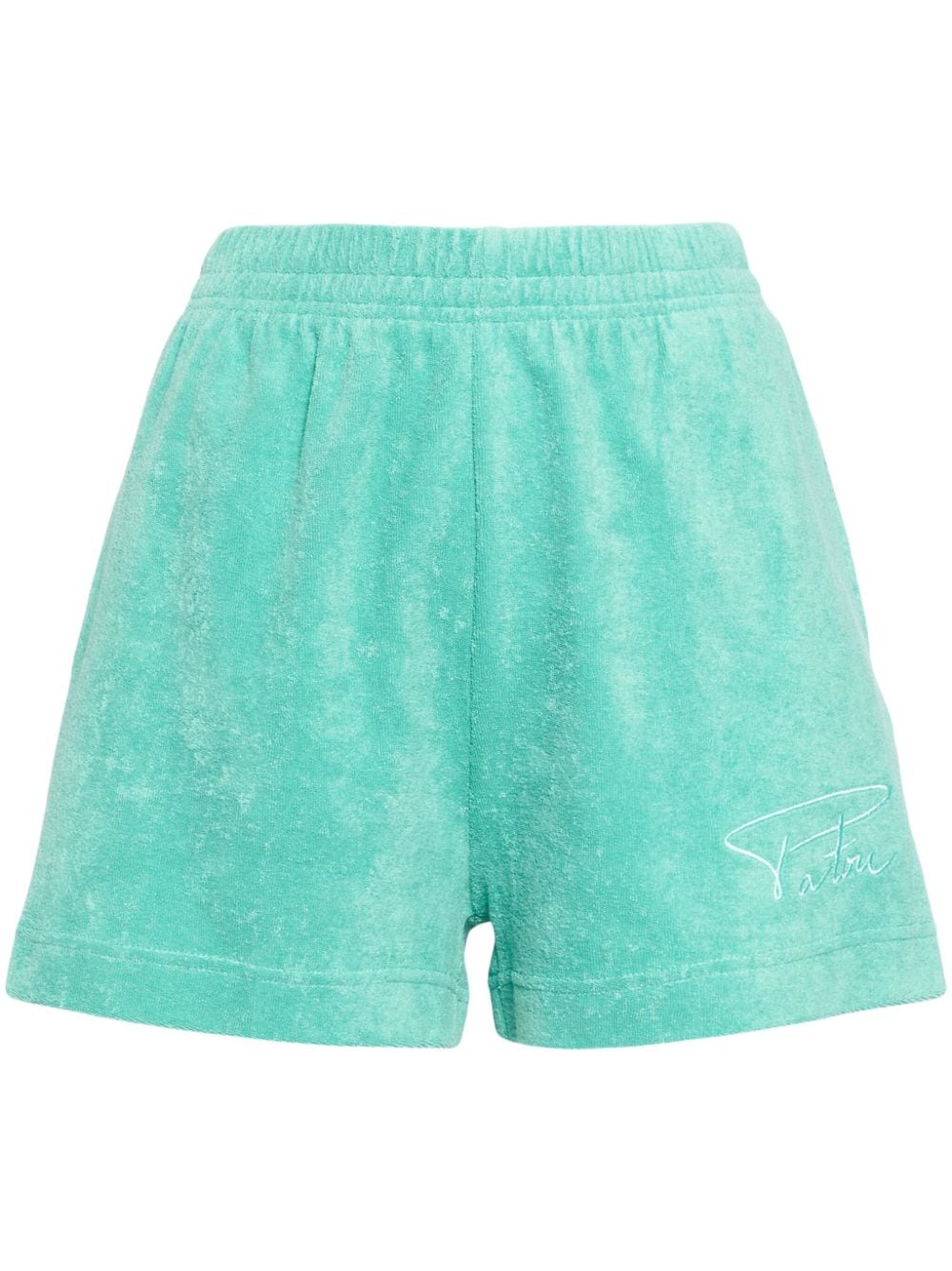 Patou Shorts mit Logo-Stickerei - Grün von Patou