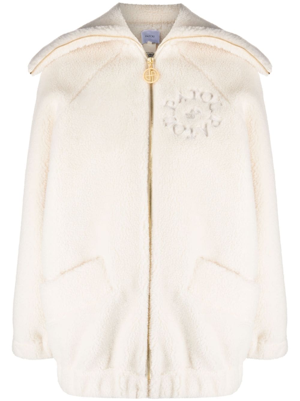 Patou Fleecejacke mit Logo-Stickerei - Nude von Patou