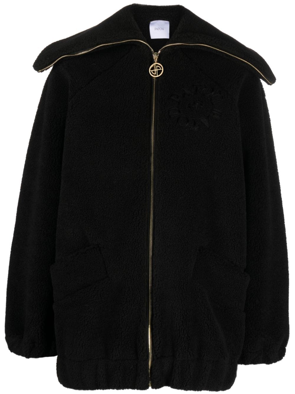 Patou Fleecejacke mit Logo-Stickerei - Schwarz von Patou