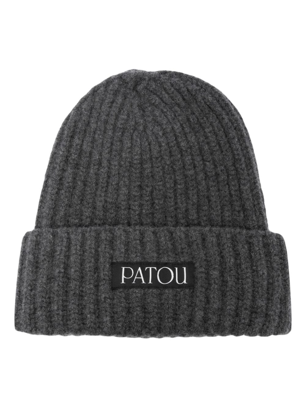 Patou Gerippte Beanie mit Logo-Patch - Grau von Patou