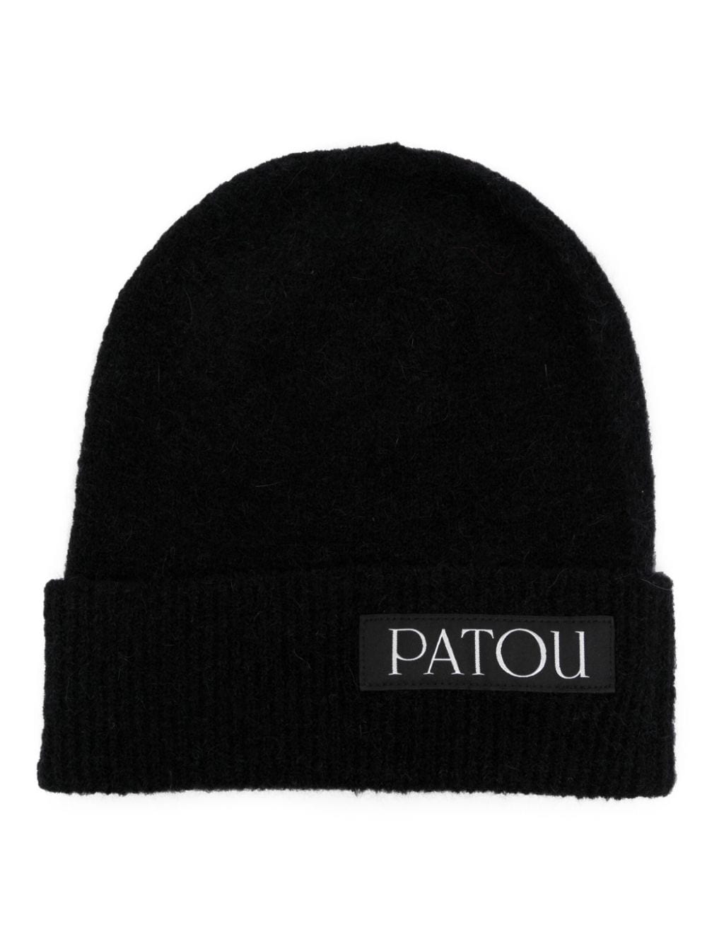 Patou Beanie mit Logo-Patch - Schwarz von Patou