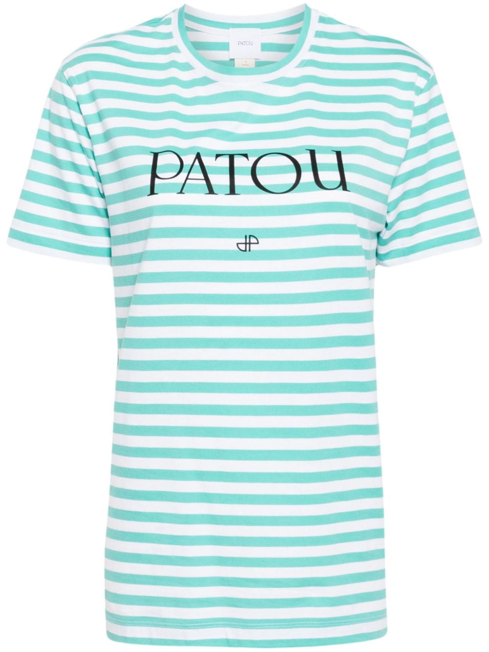 Patou Gestreiftes T-Shirt mit Logo-Print - Blau von Patou