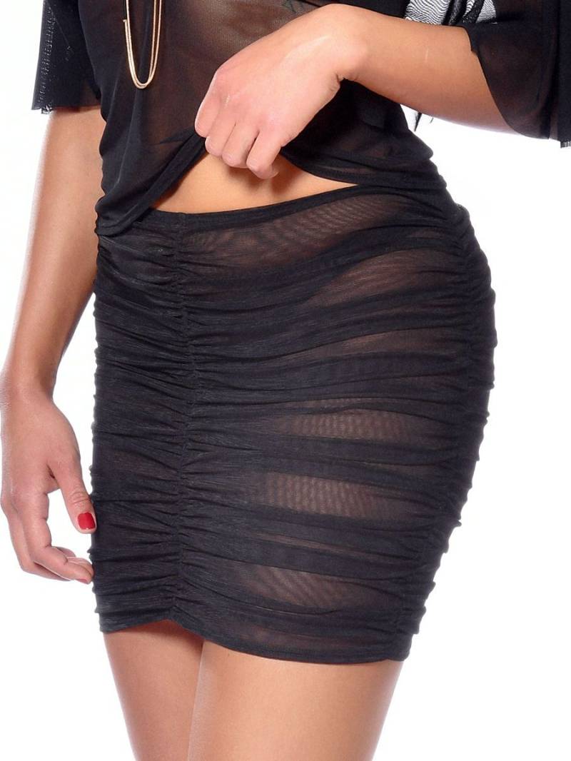 Patrice Catanzaro Turquoise: Netz-Minirock, schwarz (M) von Patrice Catanzaro