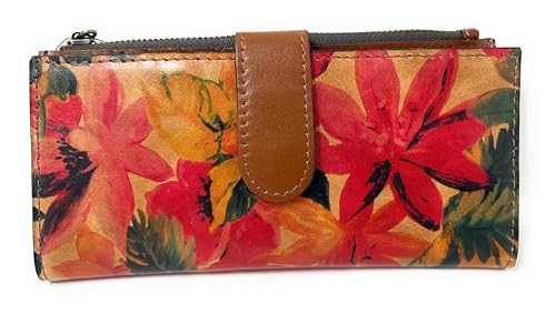 Patricia Nash Leder Nazari Bifold Wallet Spring Multi, Spring Multi, Faltbare Brieftasche von Patricia Nash