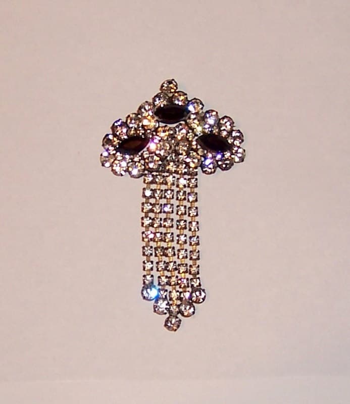 Jet Und Klare Strass Baumeln Brosche von PatriciaJon