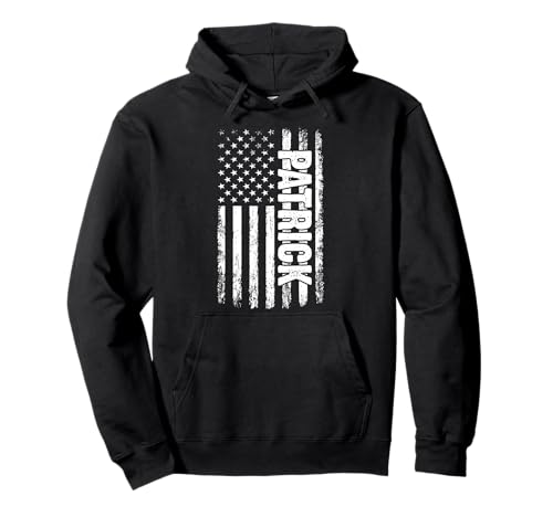 Patrick persönlicher Name American Flag Retro Männer Frauen Pullover Hoodie von Patrick spezialisiert den ersten Jungen, den