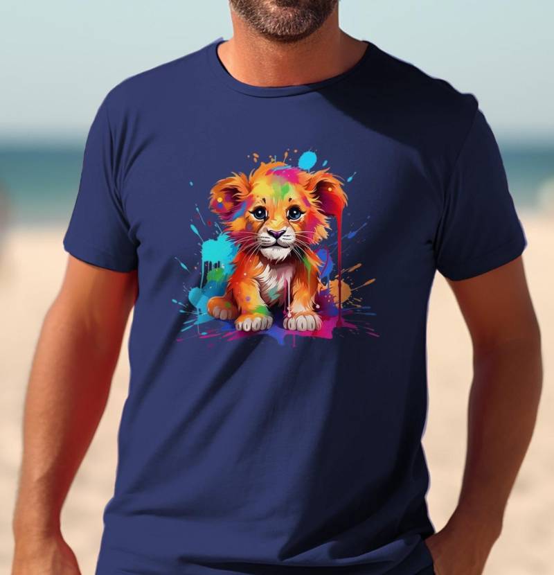 Löwen Print T-Shirt - Unisex Shirt Sommer Outfit Für Frau Und Mann Tolles Geschenk Tier Design von PatrickSchroederArt