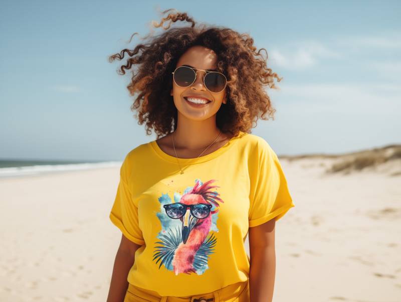 Trendy Sommer Shirt "Flamingo", Unisex T-Shirt, Party Sommer-Outfit, Geschenkidee von PatrickSchroederArt