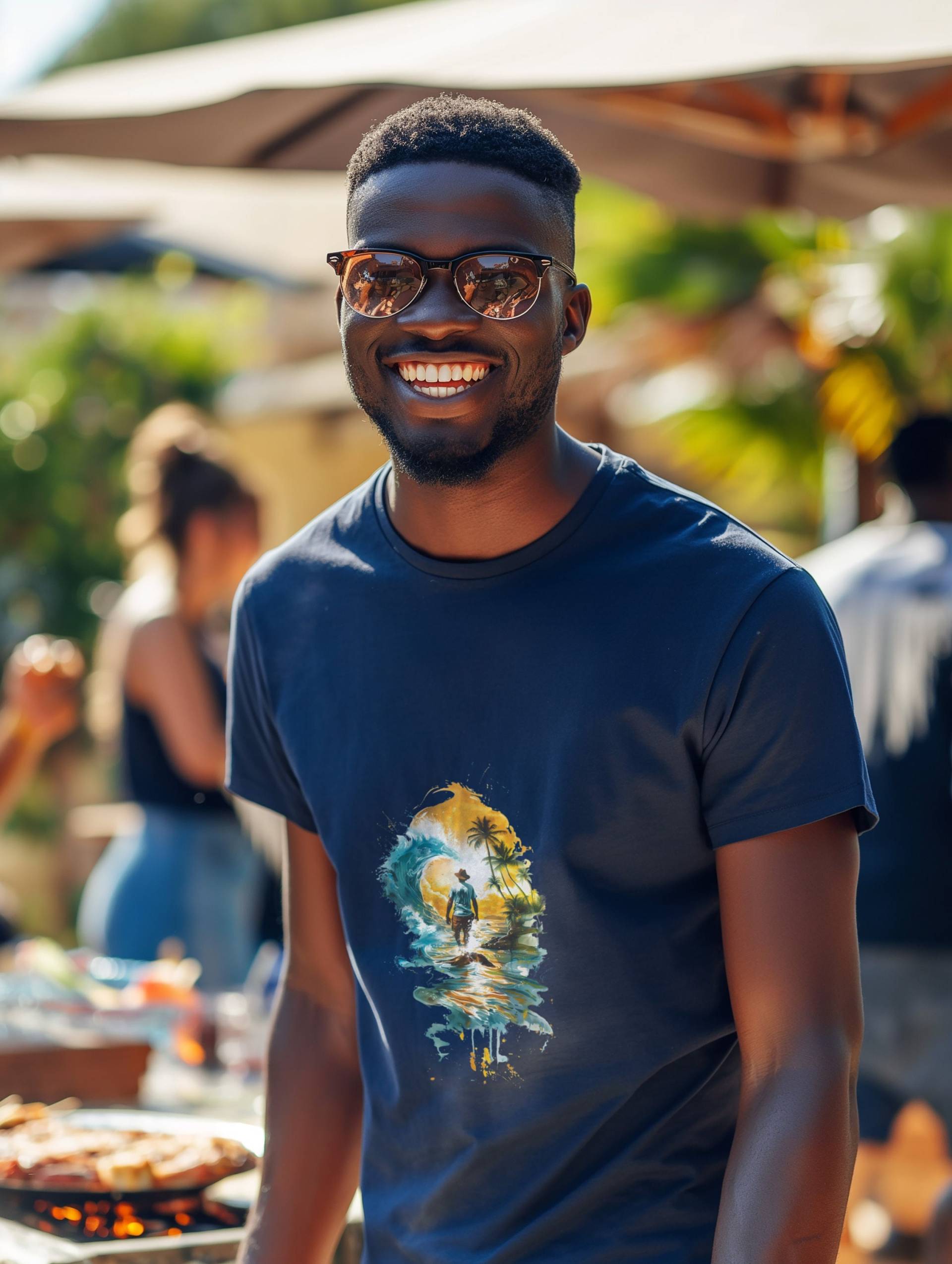 Trendy T-Shirt "Walking in The Sea" - Für Männer Und Frauen Unisex Shirt Verschiedenen Farben Größen von PatrickSchroederArt