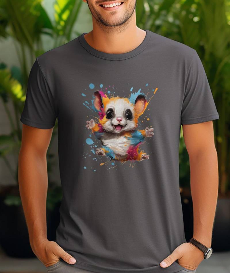 Unisex Shirt "Flughörnchen Mir Farbspritzern" - Frühling Und Sommer T-Shirt Für Mann Frau Tier Print von PatrickSchroederArt
