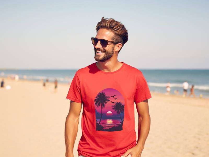 Unisex T-Shirt "Sonnenuntergang" - in Verschiedenen Farben Und Größen Tolles Party-Outfit Geschenkidee Für Männer Frauen von PatrickSchroederArt