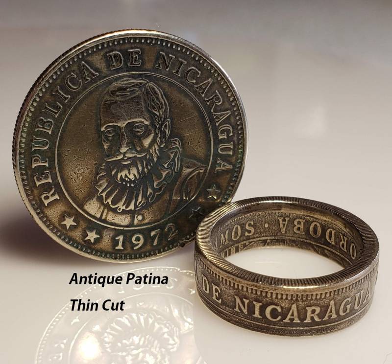 1972 Nicaragua 1 Córdoba - 24K Vergoldet Un Cordoba | Schöner Ring, Der Aus Einer Münze Handgefertigt Wurde | Ehering, Verlobungsring Oder Ein von PatriotCoinRing