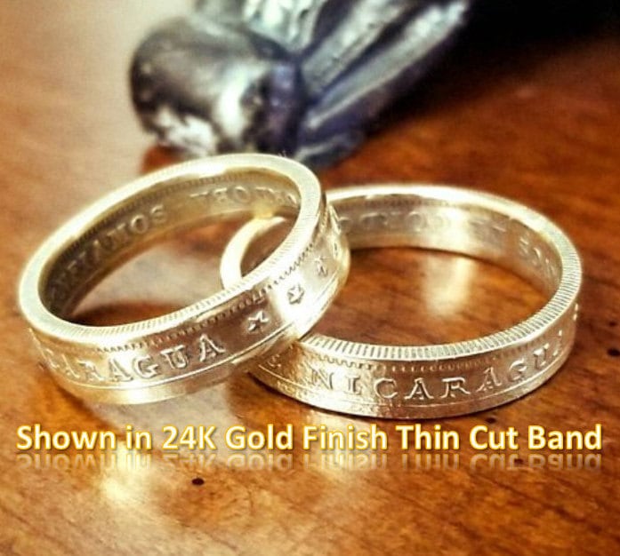 1972 Nicaragua 1 Córdoba Erbe Münzringe - Un Cordoba | Schöner Ring Von Hand Gefertigt Aus Einer Münze von PatriotCoinRing