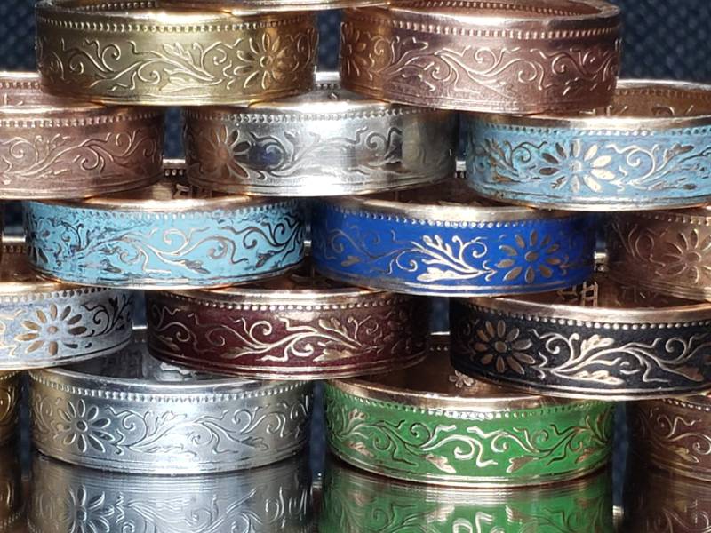 Schöne 1916 ~ 1938 Florale Münze Ringe Größe 3-16 - Japan Paulownia 1 Sen | Bronze | Handgeschmiedet Aus Einer Echten Sie Wählen Die Farbe von PatriotCoinRing